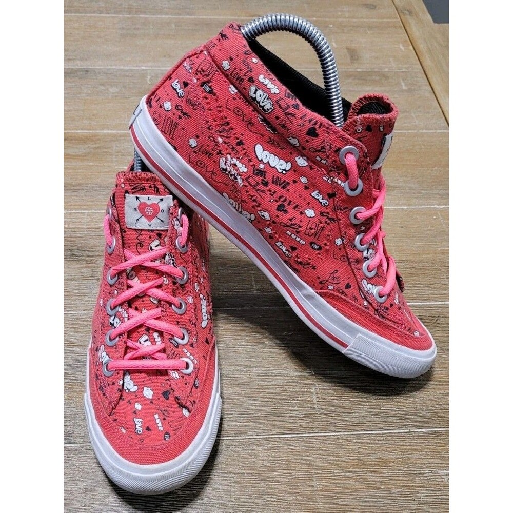 RARE NIKE CHUKKA GRAPHIC Love VALENTINES Hearts 487330-600 SHOES Women's Size 8